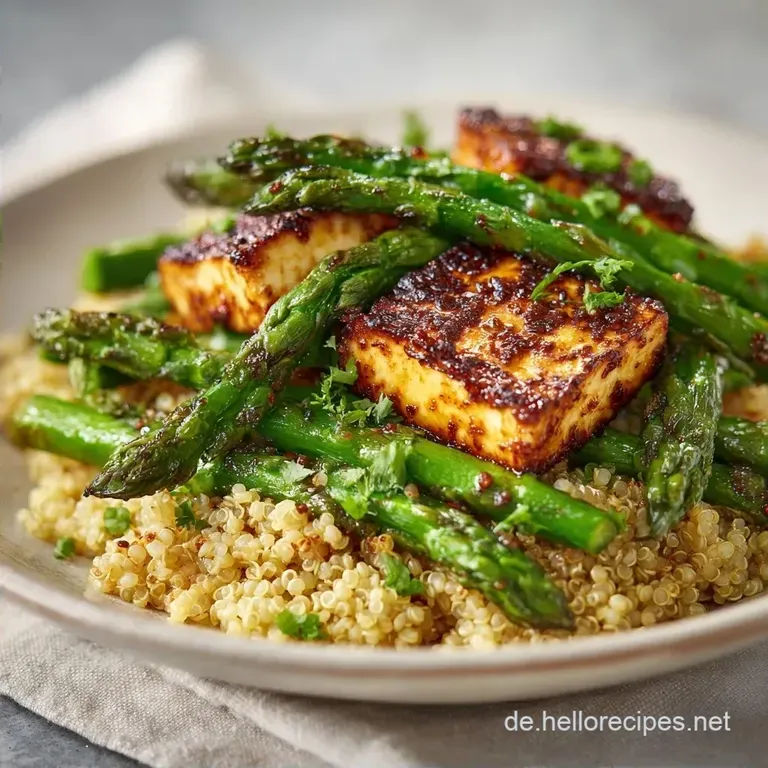 Vegane Bowl Gr&uuml;ner Spargel: High Protein