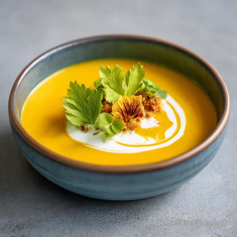 Vegane K&uuml;rbissuppe mit Kokosmilch und Ingwer: Das einfache Rezept