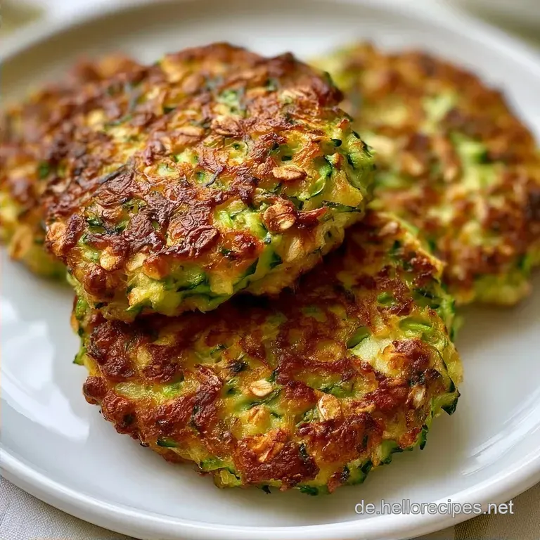Vegane Zucchinipuffer mit Haferflocken