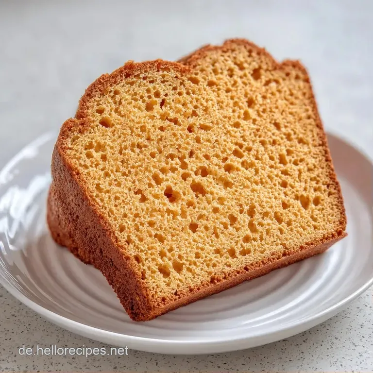 Ein St&uuml;ck goldgelber Kuchen auf wei&szlig;em Porzellan, garniert mit gl&auml;nzenden roten Beeren und einem gr&uuml;nen Minzblatt.