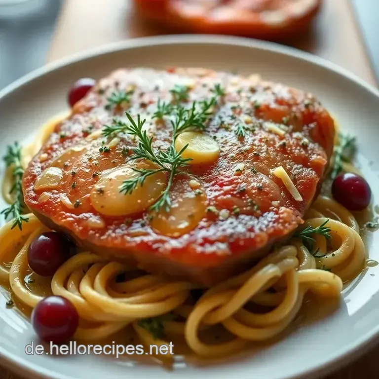 Zartes Rehfilet mit Kräuterbutter und Preiselbeeren presentation
