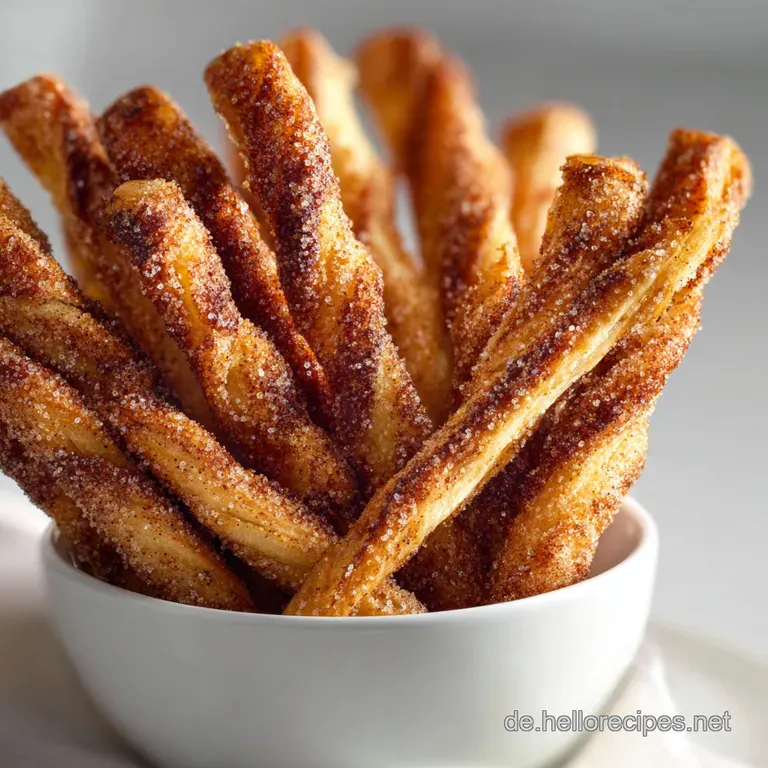 Zimt-Zucker-Stangen aus Bl&auml;tterteig