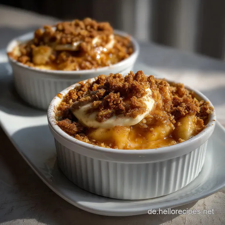 Zimtcreme mit Bratapfel Streuseln