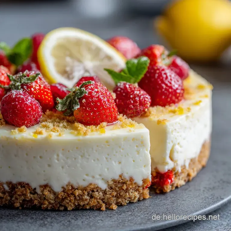 No Bake Kuchen Die luftigleichte ZitronenQuarkTorte f&uuml;r den Sommer