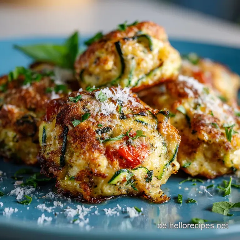 Zucchini Parmesan PufferBites Perfekt knusprige K&uuml;chlein