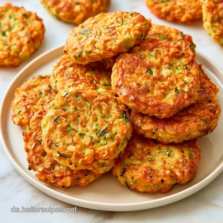 Stapel aus goldgelben Gem&uuml;sepuffer auf rustikalem Holz, daneben ein cremiger wei&szlig;er Dip und frische, gr&uuml;ne Kr&auml;uter.
