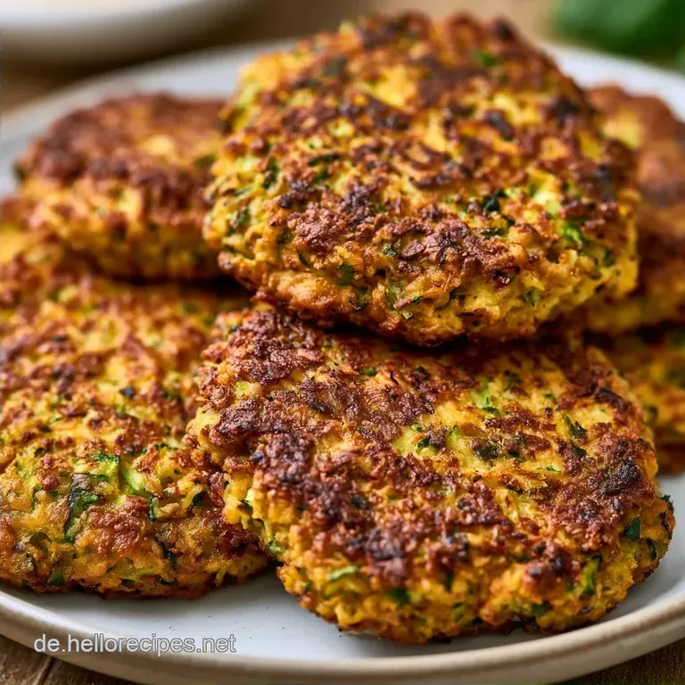 Knusprige Zucchinipuffer mit Haferflocken