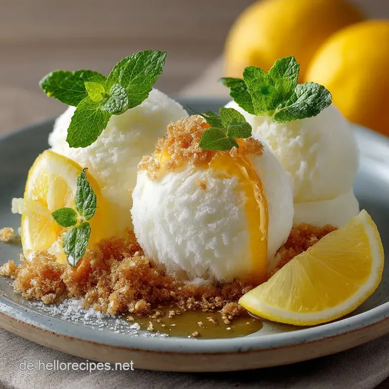 Zuckerfreies Zitronen Sorbet Das Bella Italia Erlebnis F&uuml;r Die Eismaschine presentation