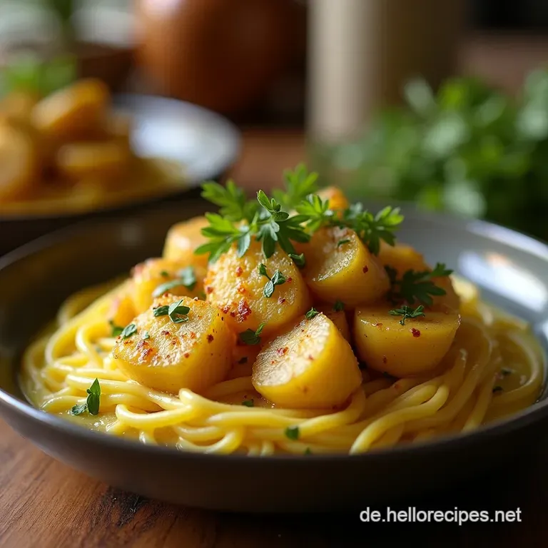 Frühlingsfrisches HähnchenCurry Das Grüne Gold mit KokosmilchNote presentation