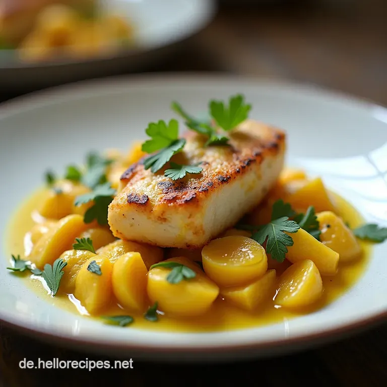 Leichtes ZuckerschotenErbsenCurry mit Hähnchen Frühlingsfrisch Cremig