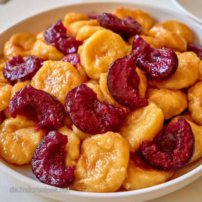 Zwetschgenkn&ouml;del mit Kartoffelteig
