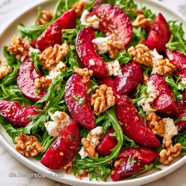 Herbstlicher Zwetschgensalat mit Ziegenk&auml;se
